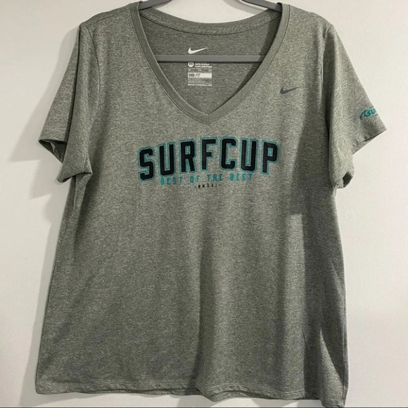 Nike Women Tee Shirt Surf Cup Size XXL Gray - Picture 1 of 5